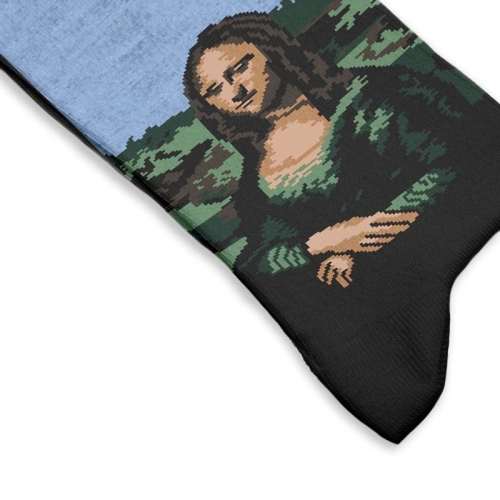 Socken Kunstwerke - Da Vinci "Mona Lisa"